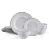 Trellis White 12 Piece Dinnerware Set, Service For 4 2 Trellis White 12 Piece Dinnerware Set, Service For 4 -Kitchen Utensils Trellis White 12 Piece Dinnerware Set Service for 4 5293669 1