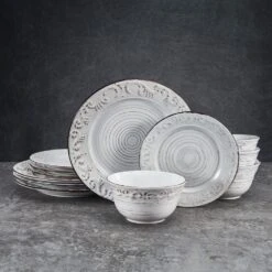 Trellis White 12 Piece Dinnerware Set, Service For 4 -Kitchen Utensils Trellis White 12 Piece Dinnerware Set Service for 4 5293669 4