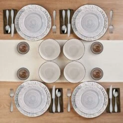 Trellis White 12 Piece Dinnerware Set, Service For 4 -Kitchen Utensils Trellis White 12 Piece Dinnerware Set Service for 4 5293669 5