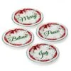 Winterberry® Set Of 4 Red Ribbon Salad Plates 2 Winterberry® Set Of 4 Red Ribbon Salad Plates -Kitchen Utensils Winterberry Set of 4 Red Ribbon Salad Plates 5308110 1