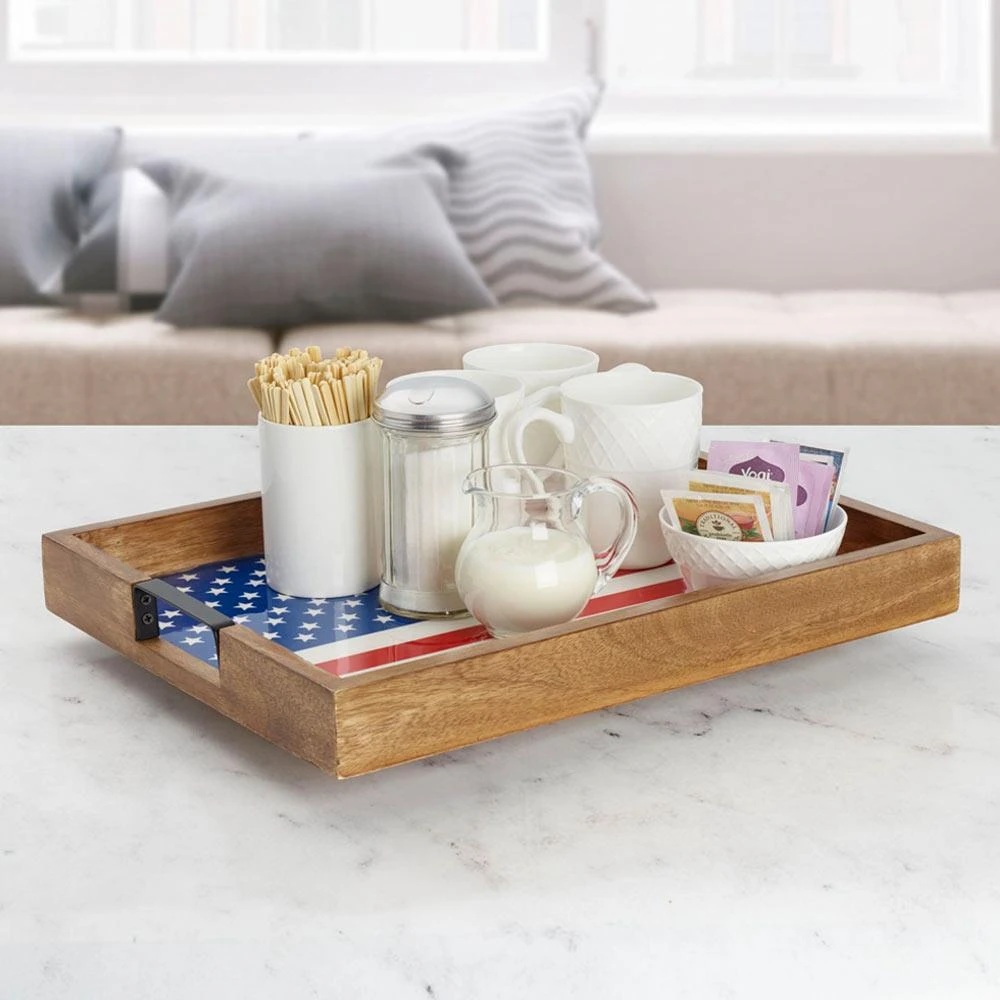 American Flag Lazy Susan Serve Tray 4 American Flag Lazy Susan Serve Tray - Image 2