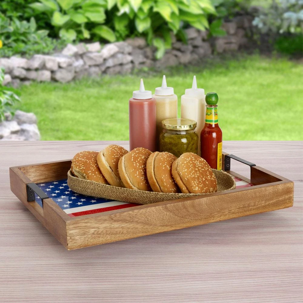 American Flag Lazy Susan Serve Tray 5 American Flag Lazy Susan Serve Tray - Image 3