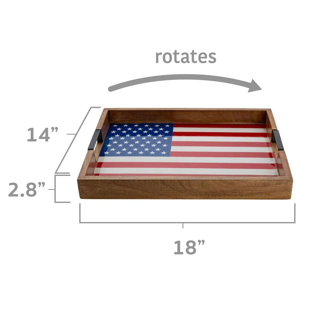 American Flag Lazy Susan Serve Tray 7 American Flag Lazy Susan Serve Tray - Image 5