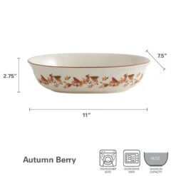 Autumn Berry Oval Vegetable Bowl -Kitchen Utensils autumn berry oval vegetable bowl 5189164 3