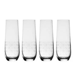 Scott Living Axis Set Of 4 Stemless Flute Glasses