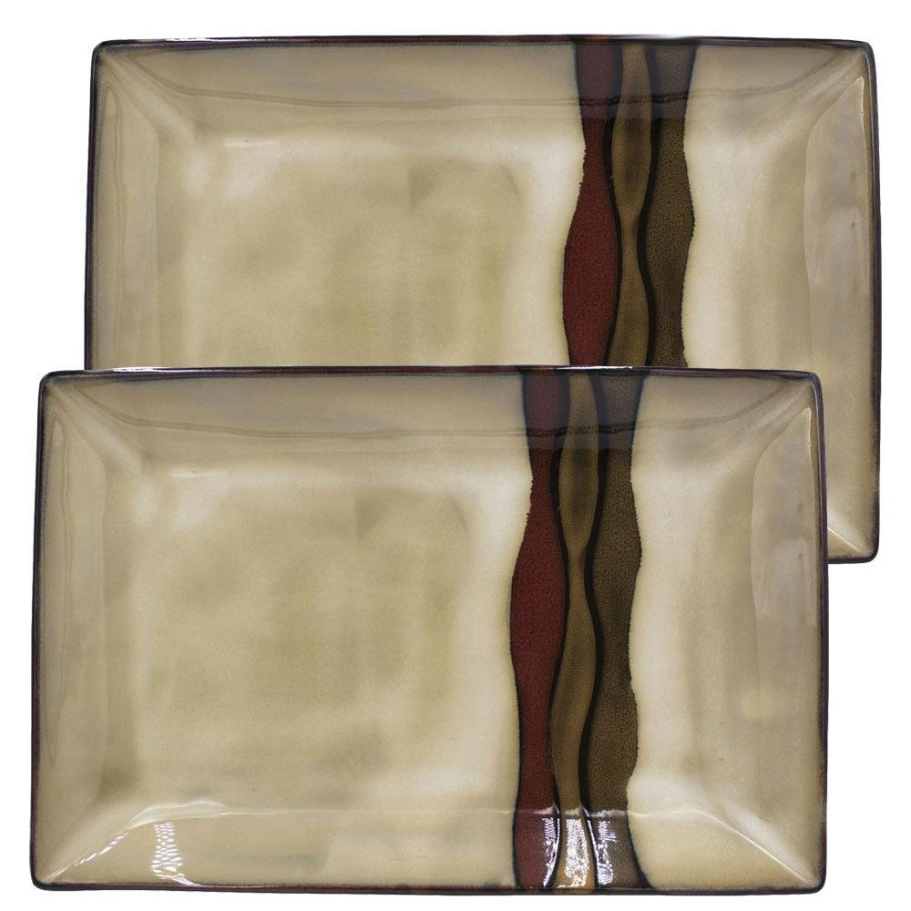 Aztec Set Of 2 Platters 3 Aztec Set Of 2 Platters