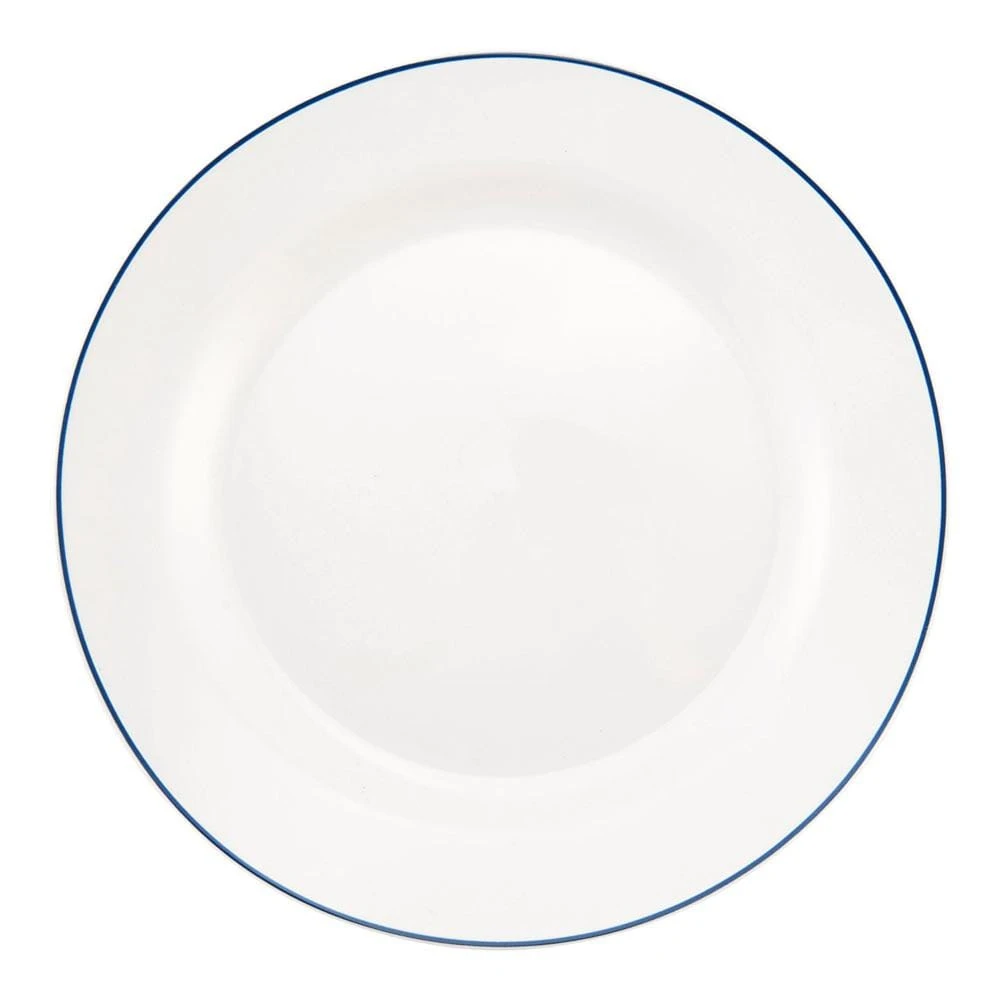 Basics Banded Line Navy Dinner Plate 3 Basics Banded Line Navy Dinner Plate