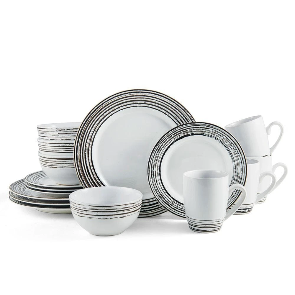 Bryson White 16 Piece Dinnerware Set, Service For 4 3 Bryson White 16 Piece Dinnerware Set, Service For 4