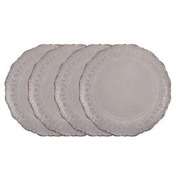 Chateau Smoke Set Of 4 Dinner Plates