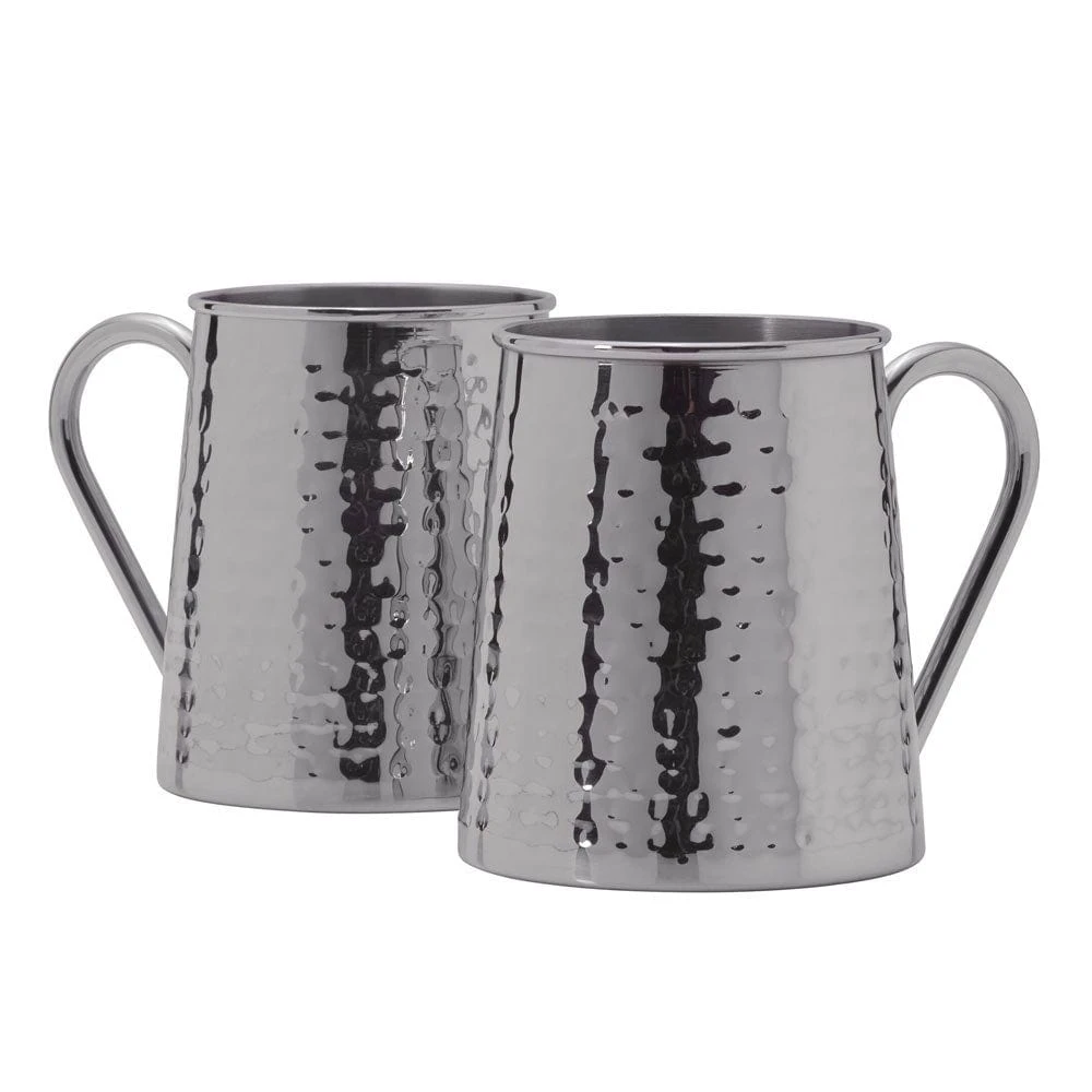 Drew And Jonathan Stainless Hammered Set Of 2 Beer Mugs 2 Drew And Jonathan Stainless Hammered Set Of 2 Beer Mugs