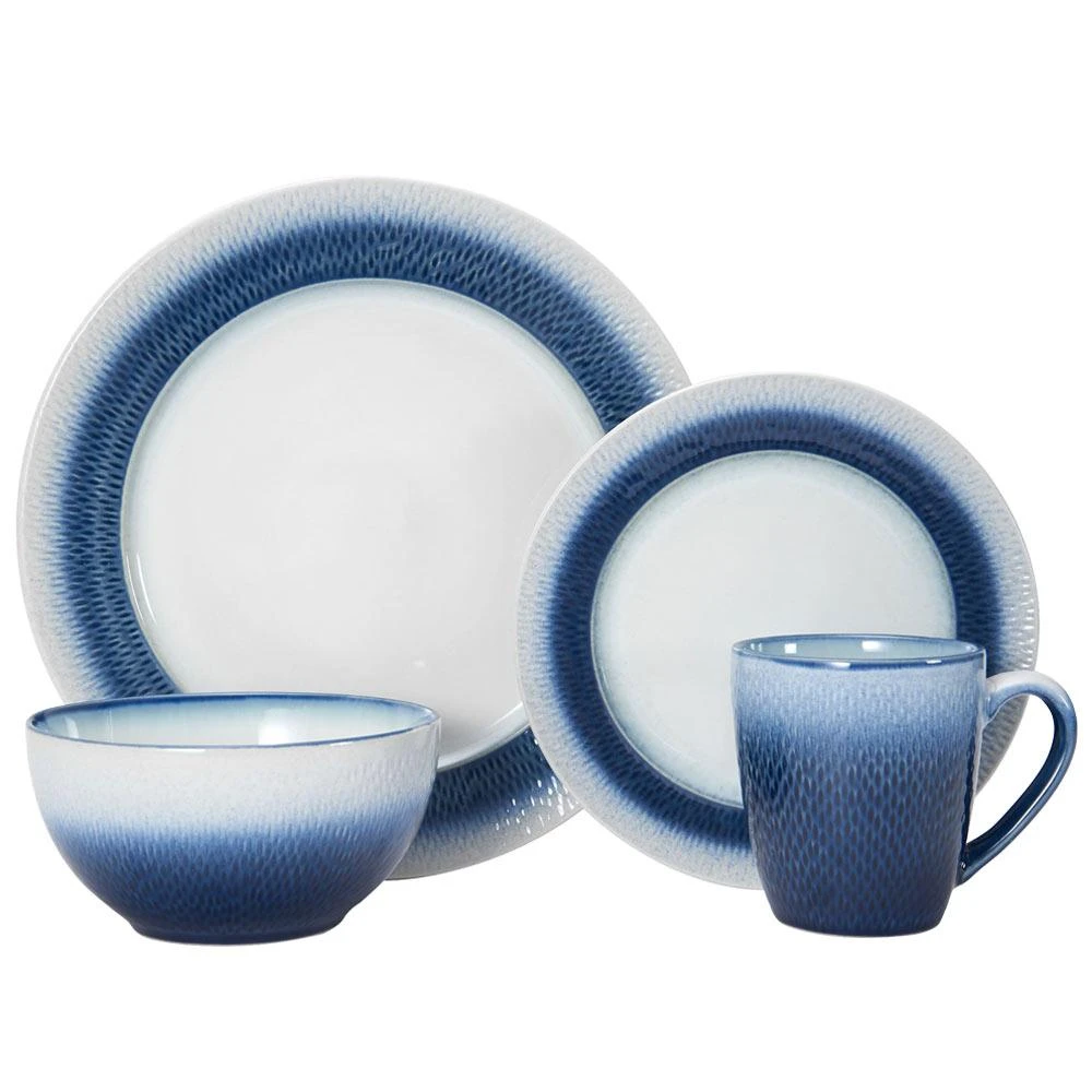 Eclipse Blue 16 Piece Dinnerware Set, Service For 4 3 Eclipse Blue 16 Piece Dinnerware Set, Service For 4