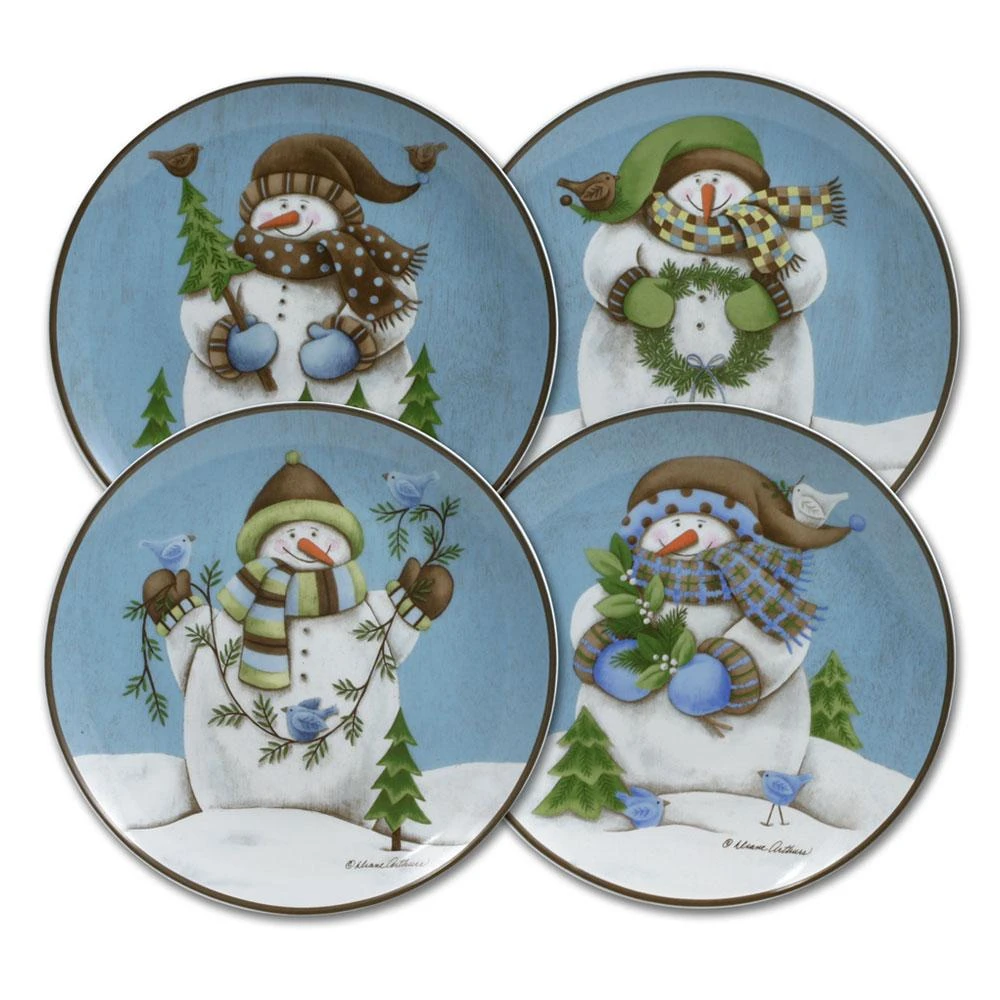 Evergreen Ernie Set Of 4 Salad Plates 3 Evergreen Ernie Set Of 4 Salad Plates