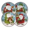 Evergreen Ernie Set Of 4 Santa Salad Plates 2 Evergreen Ernie Set Of 4 Santa Salad Plates -Kitchen Utensils evergreen ernie set of 4 santa salad plates 5194066 1