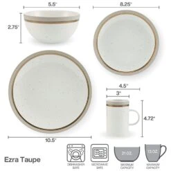 Ezra Taupe 16 Piece Dinnerware Set, Service For 4 21 Ezra Taupe 16 Piece Dinnerware Set, Service For 4 -Kitchen Utensils ezra taupe 16 piece dinnerware set service for 4 5287911 10