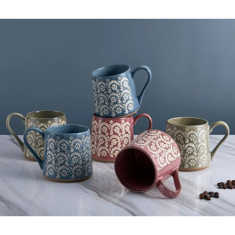 Floral Set Of 6 Mugs, Assorted 4 Floral Set Of 6 Mugs, Assorted - Image 2