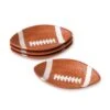 Football Shaped Plates, Set Of 4 2 Football Shaped Plates, Set Of 4 -Kitchen Utensils football shaped plates set of 4 K5073548 1