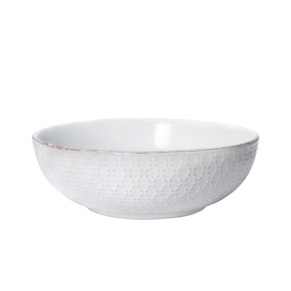 French Lace White Individual Pasta Bowl 3 French Lace White Individual Pasta Bowl