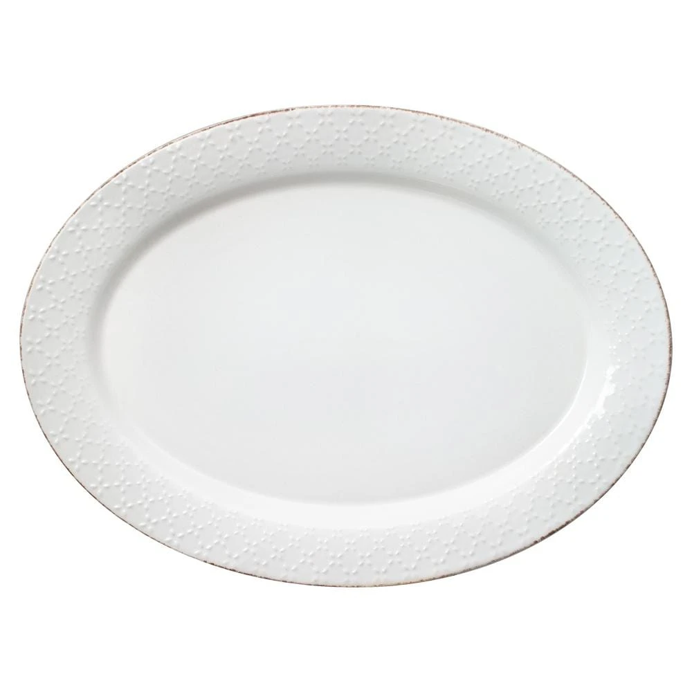 French Lace White Oval Platter 3 French Lace White Oval Platter