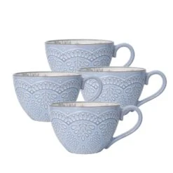 Gabriela Gray Set Of 4 Mugs