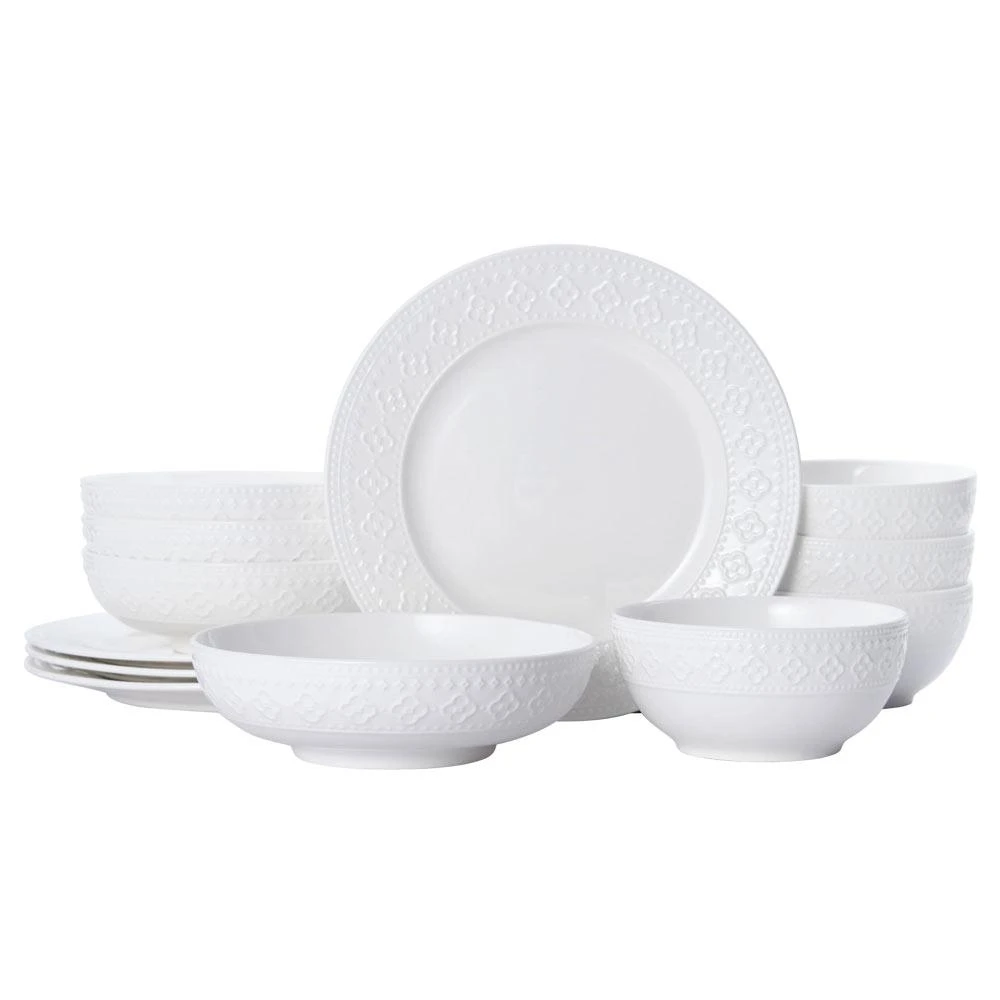 Haisley 12 Piece Dinnerware Set, Service For 4 3 Haisley 12 Piece Dinnerware Set, Service For 4