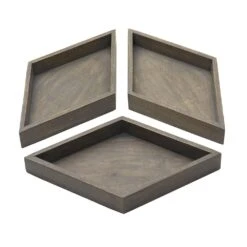 Hexagon 4 Piece Mango Wood Tray Set 14 Hexagon 4 Piece Mango Wood Tray Set -Kitchen Utensils hexagon 4 piece mango wood tray set 5277415 6
