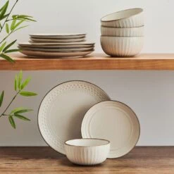 Janelle 12 Piece Dinnerware Set, Service For 4 -Kitchen Utensils janelle 12 piece dinnerware set service for 4 5305448 3