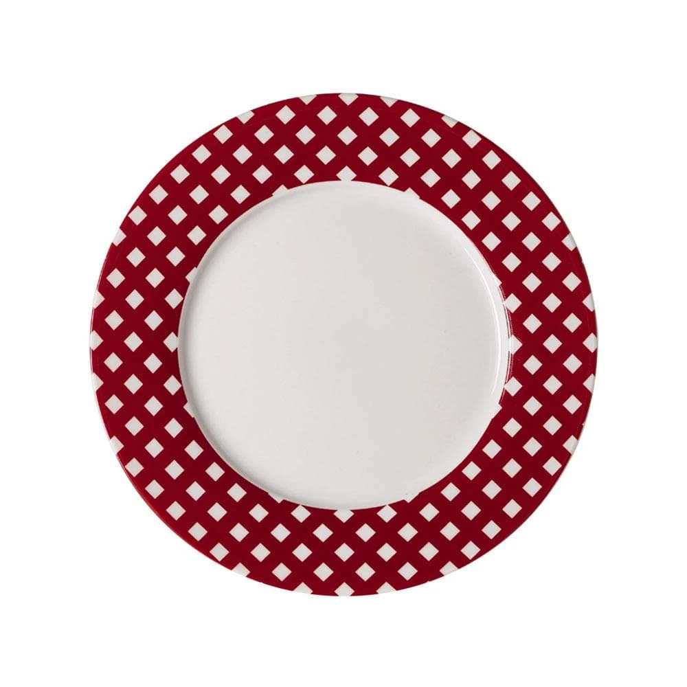Kenna Red Salad Plate 3 Kenna Red Salad Plate
