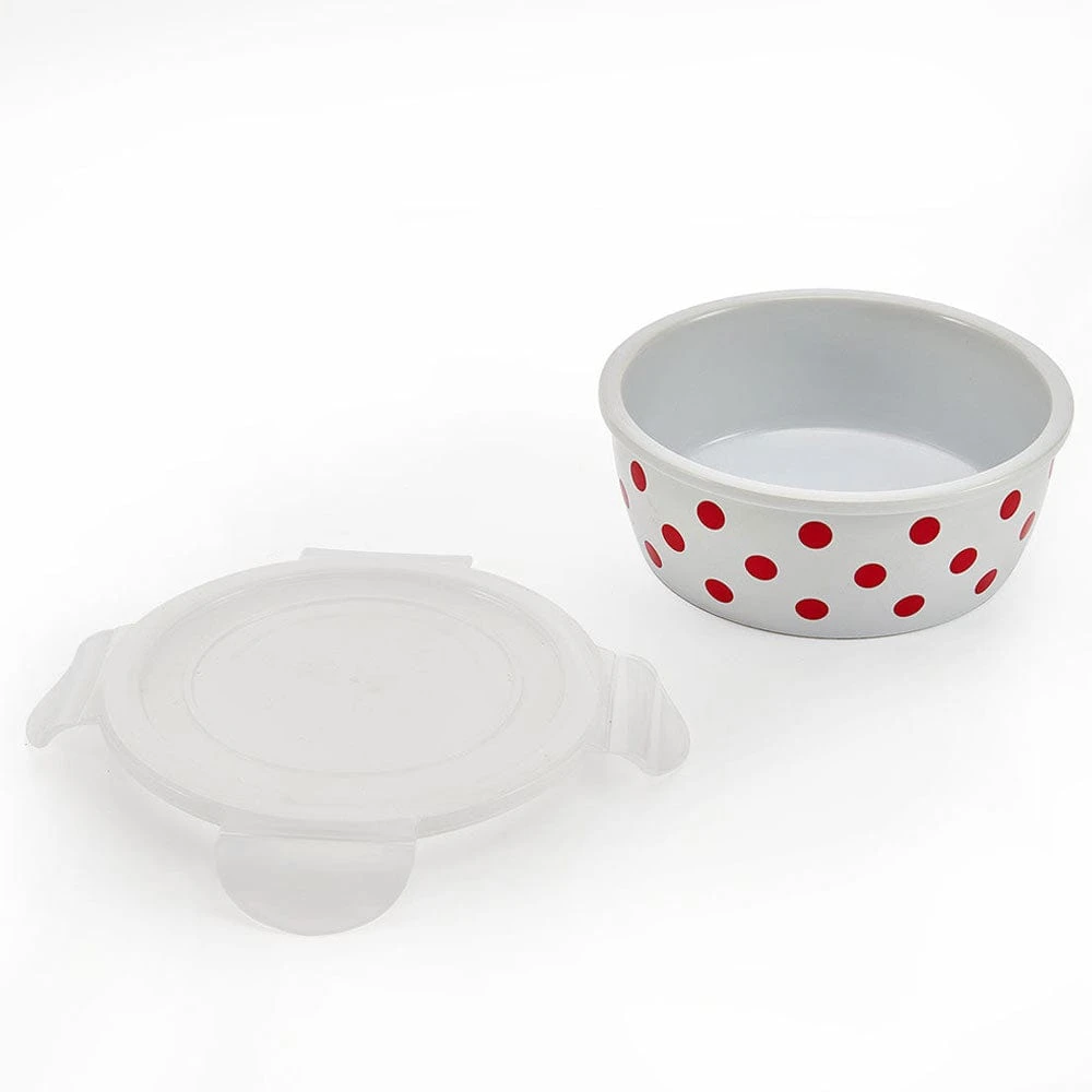 Kenna Red Storage Bowl With Lid 6 Kenna Red Storage Bowl With Lid - Image 4