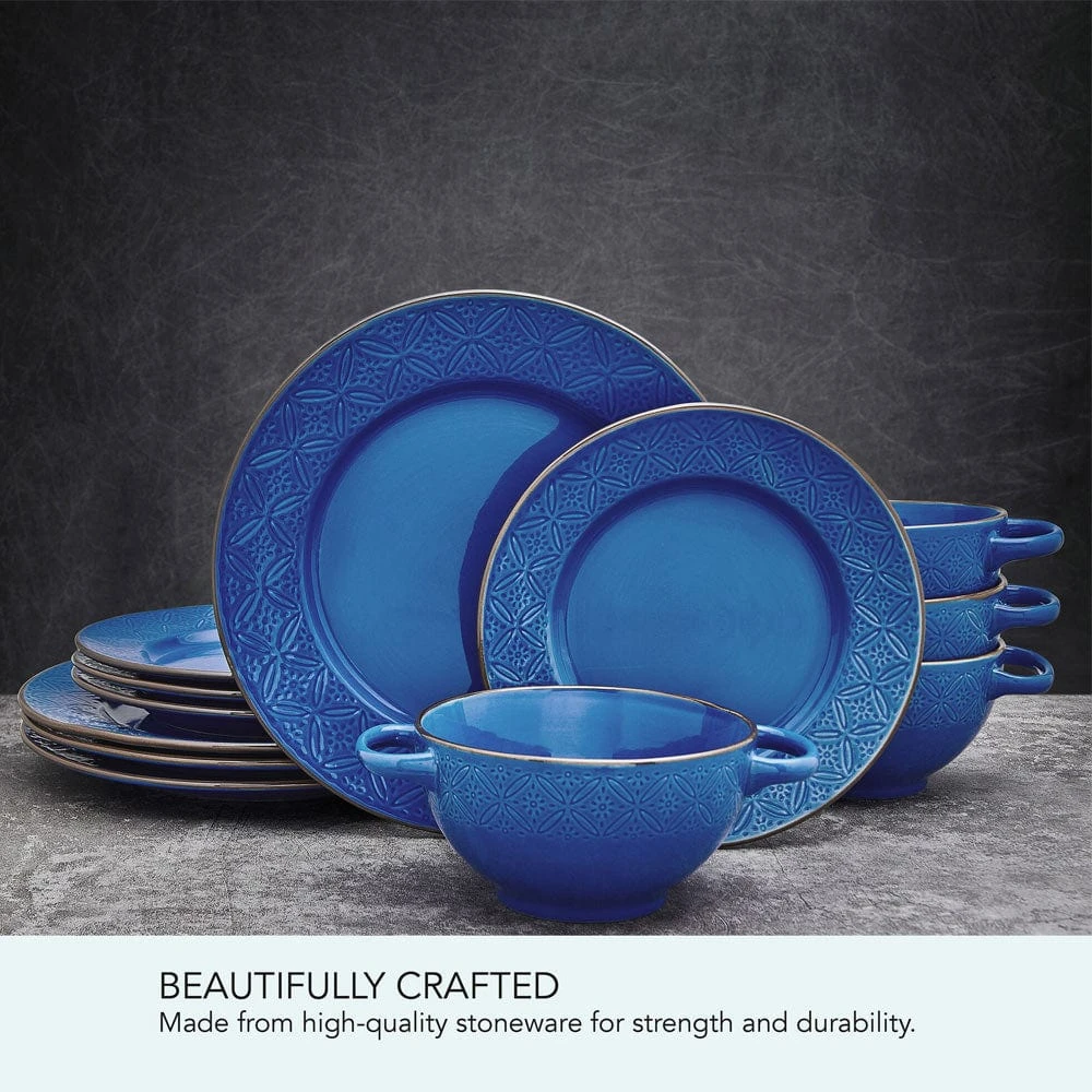 Kori Blue 12 Piece Dinnerware Set, Service For 4 4 Kori Blue 12 Piece Dinnerware Set, Service For 4 - Image 2
