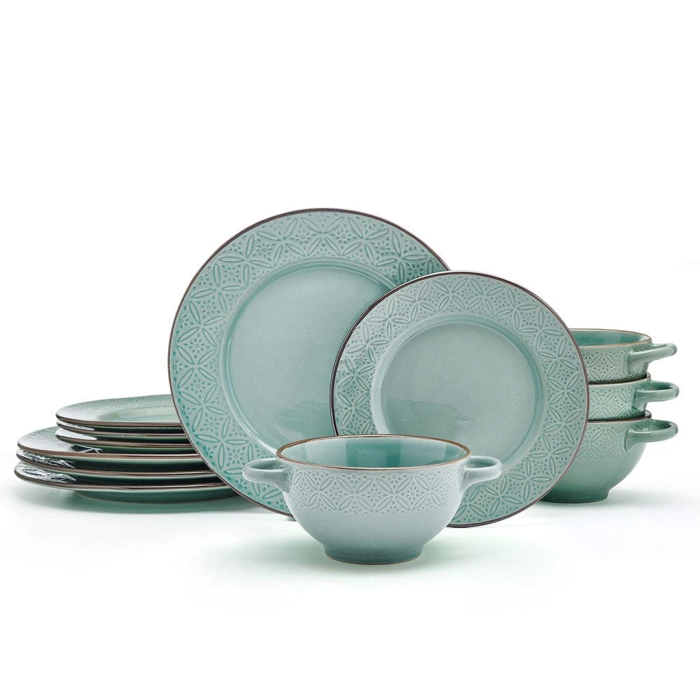 Kori Sage 12 Piece Dinnerware Set, Service For 4 3 Kori Sage 12 Piece Dinnerware Set, Service For 4