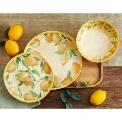 Lemons Outdoor Melamine Dinnerware Set 12 Lemons Outdoor Melamine Dinnerware Set -Kitchen Utensils lemons melamine dinnerware set 5293373 3