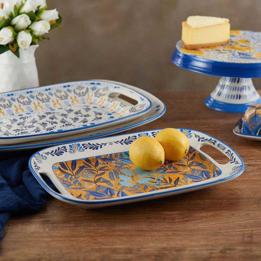 Madeline Handled Serving Platter, 13 IN 4 Madeline Handled Serving Platter, 13 IN - Image 2