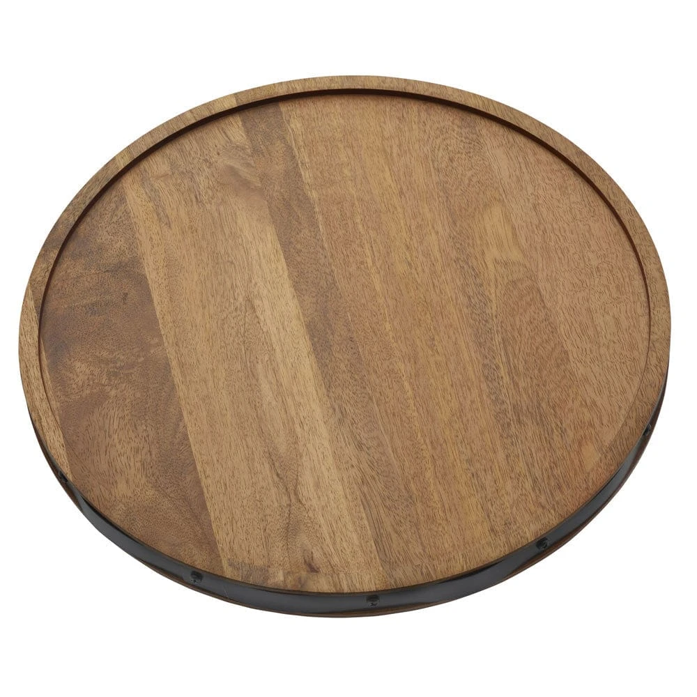 Mango Wood Lazy Susan Serve Tray 8 Mango Wood Lazy Susan Serve Tray - Image 6