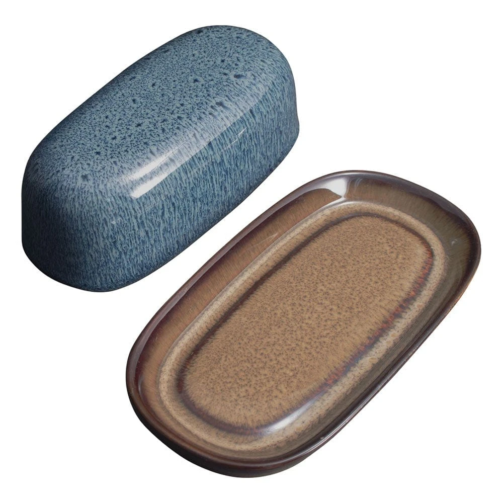 Monroe Blue Covered Butter Dish 5 Monroe Blue Covered Butter Dish - Image 3