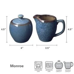 Monroe Blue Sugar And Creamer Set -Kitchen Utensils monroe blue sugar and creamer set 5287551 3