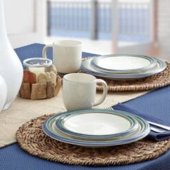Ocean Breeze Set Of 4 Dinner Plates -Kitchen Utensils obp2 e9654213 e3c2 43fc b07f 0e39059a661b