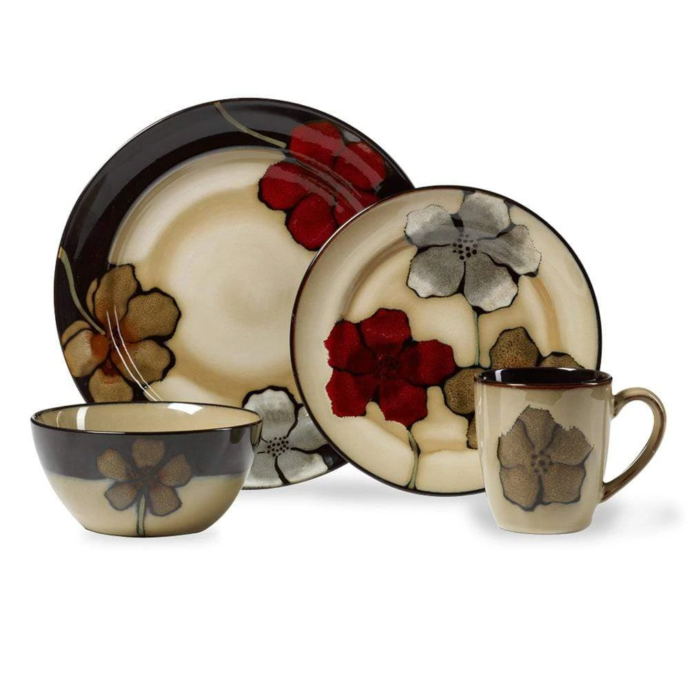 Painted Poppies 32 Piece Dinnerware Set, Service For 8 12 Painted Poppies 32 Piece Dinnerware Set, Service For 8 - Image 10