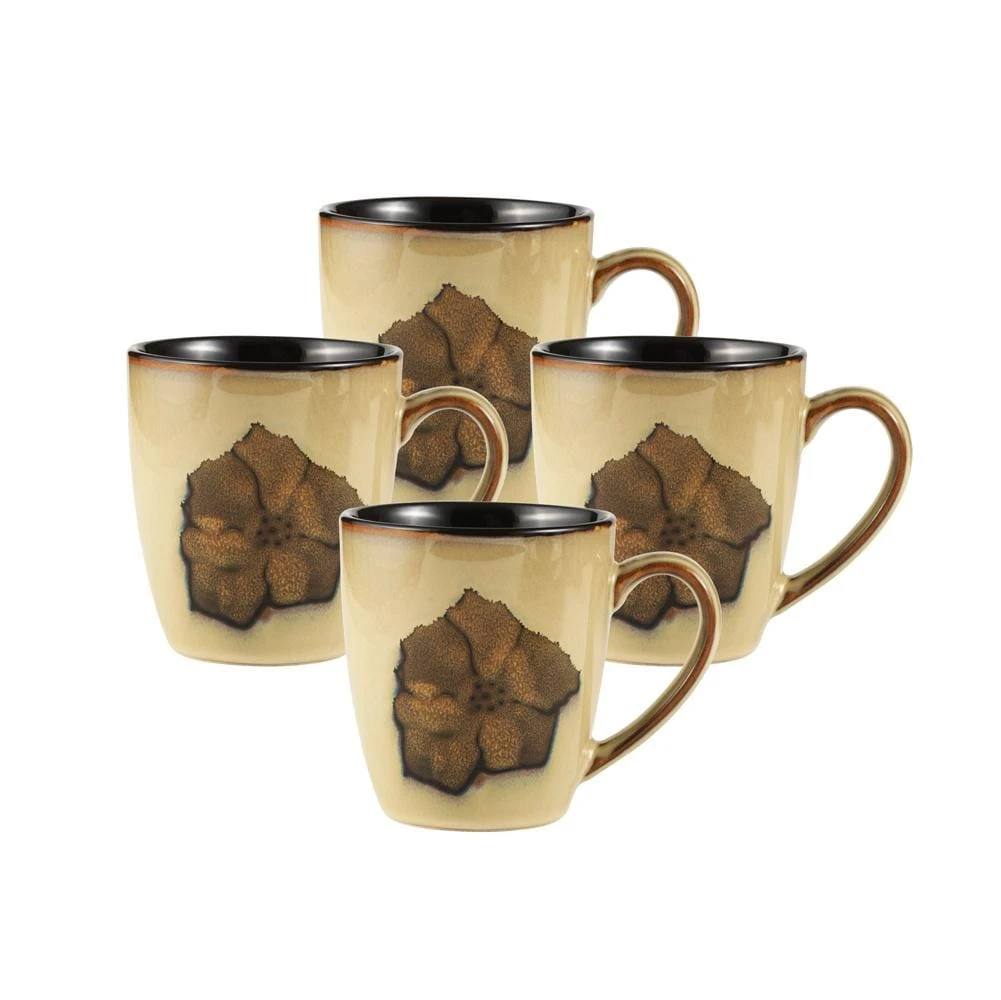 Painted Poppies Set Of 4 Mugs 3 Painted Poppies Set Of 4 Mugs