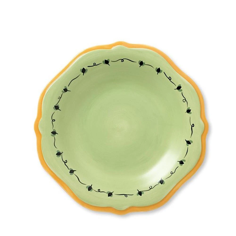 Pistoulet® Salad Plate With Yellow Band 2 Pistoulet® Salad Plate With Yellow Band