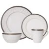 Promenade Scroll 16 Piece Dinnerware Set, Service For 4 -Kitchen Utensils promenade scroll 16 piece dinnerware set service for 4 5217018 1