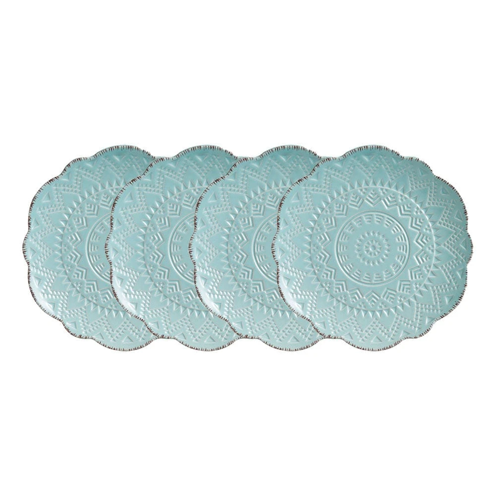 Remembrance Teal Set Of 4 Salad Plates 3 Remembrance Teal Set Of 4 Salad Plates