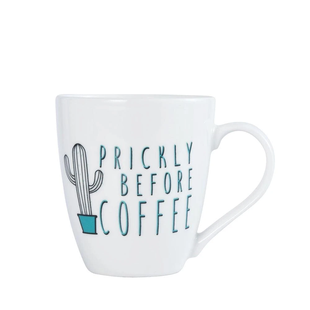 Sentiment Mugs Prickly Before Coffee Cactus Mug 3 Sentiment Mugs Prickly Before Coffee Cactus Mug