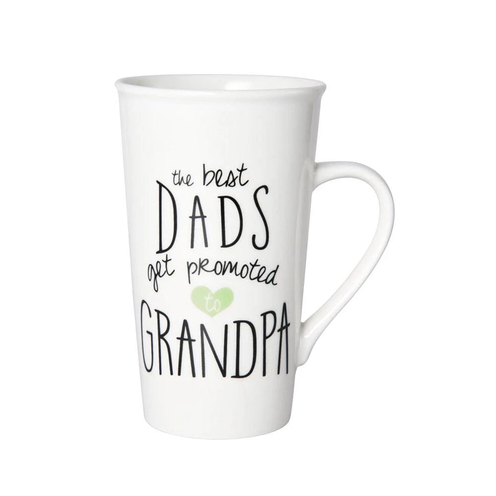 Sentiment Mugs The Best Dads Get Promoted To Grandpa Latte Mug 3 Sentiment Mugs The Best Dads Get Promoted To Grandpa Latte Mug