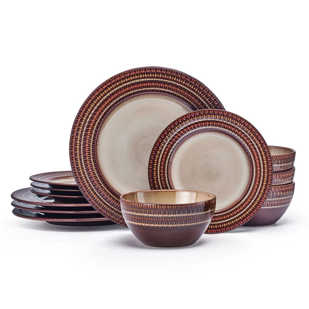 Skylar 12 Piece Dinnerware Set, Service For 4 3 Skylar 12 Piece Dinnerware Set, Service For 4