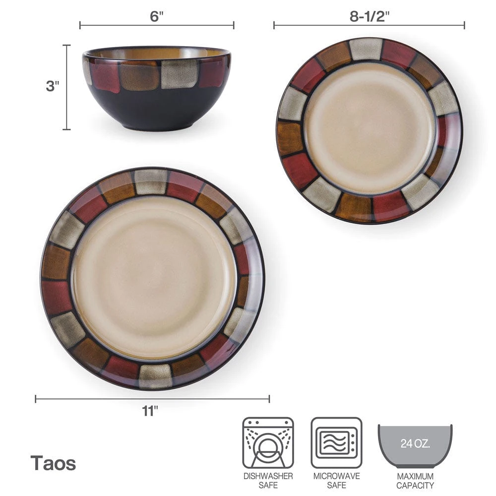 Taos 24 Piece Dinnerware Set, Service For 8 11 Taos 24 Piece Dinnerware Set, Service For 8 - Image 9