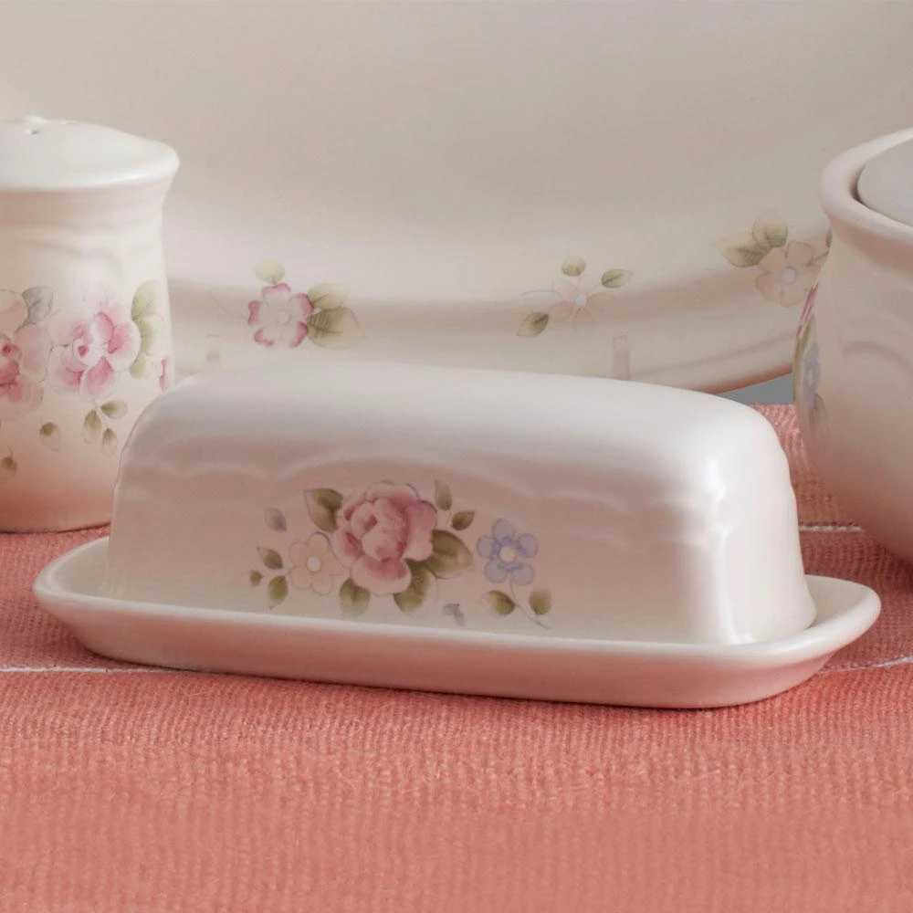 Tea Rose Covered Butter Dish 4 Tea Rose Covered Butter Dish - Image 2