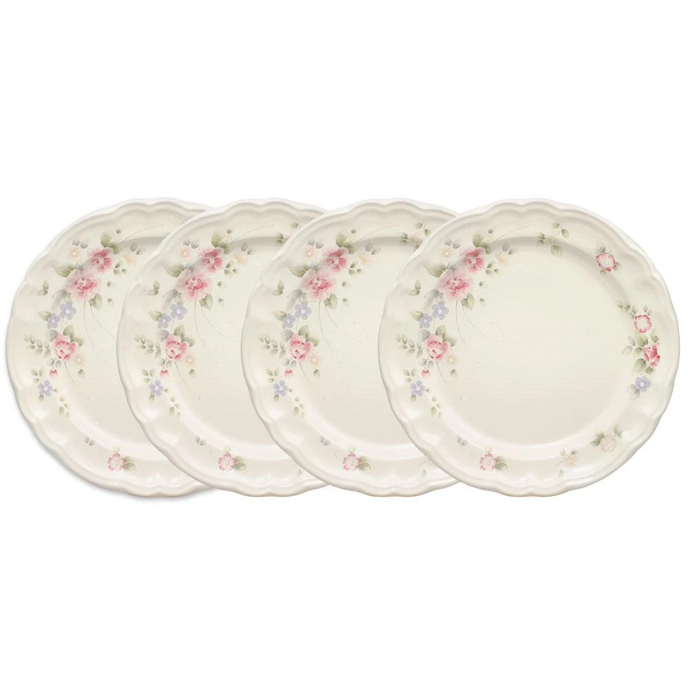 Tea Rose Set Of 4 Dinner Plates 3 Tea Rose Set Of 4 Dinner Plates
