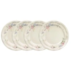 Tea Rose Set Of 4 Salad Plates