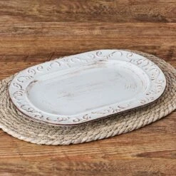 Trellis White Oval Platter 8 Trellis White Oval Platter -Kitchen Utensils trellis white oval platter 5297421 3