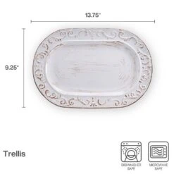 Trellis White Oval Platter 9 Trellis White Oval Platter -Kitchen Utensils trellis white oval platter 5297421 4